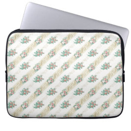 Vintage Rose Muster - Notebook-Sieb Laptopschutzhülle