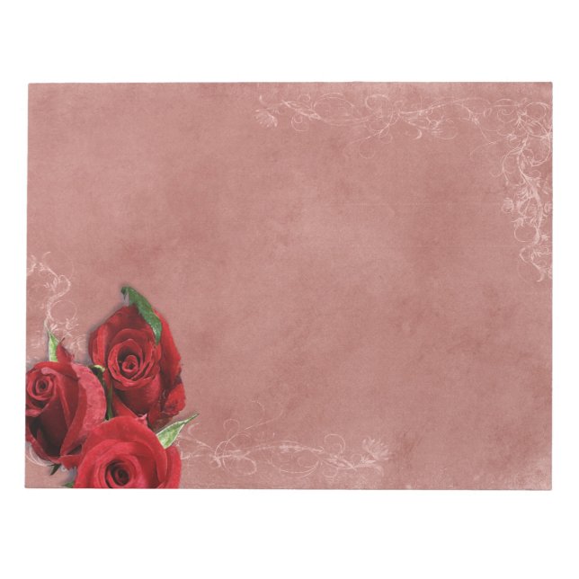 Vintage Rose Notizblock (Vorderseite)