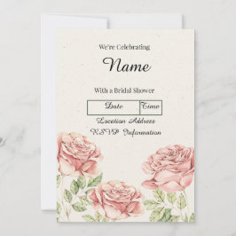 Vintage Rose Personalisiert Einladung