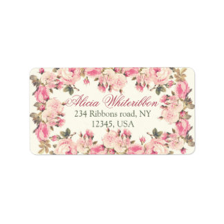 Vintage Rose personalisierte Adressetiketten