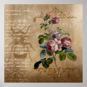 Vintage Rose Poster