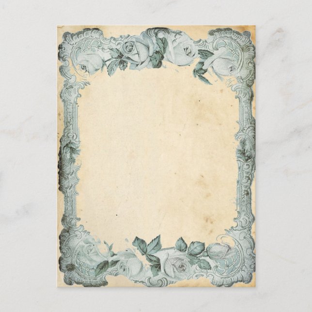 Vintage Rose Postkarte (Vorderseite)