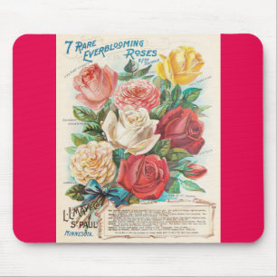 Vintage Rose Retro-Werbung Mousepad