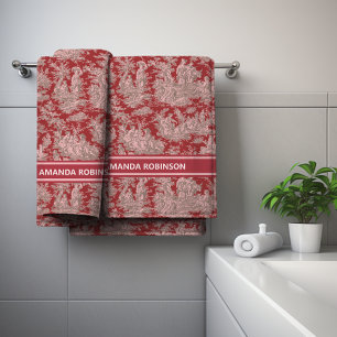 Vintage rose rose de jouy imprimé