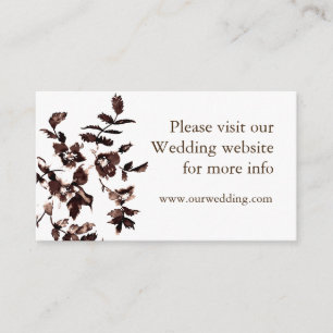 Vintage Rose rustikale Hochzeitskarte Begleitkarte