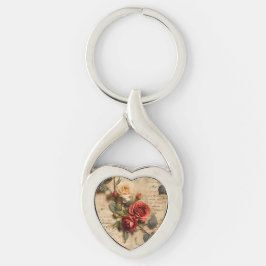 Vintage Rose Schlüsselanhänger