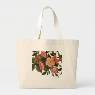 Vintage Rose Schöne rosa botanische Jumbo Stoffbeutel