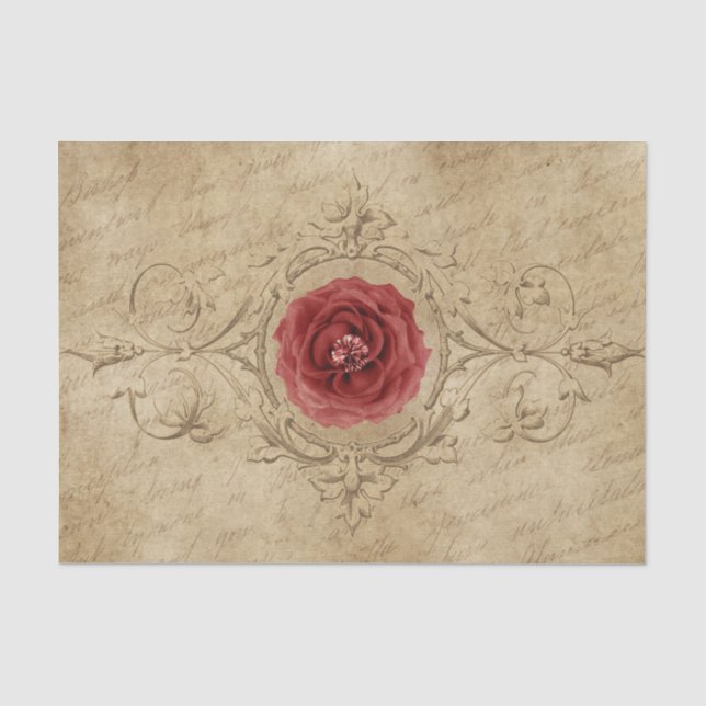Vintage Rose Seidenpapier (Vorderseite)