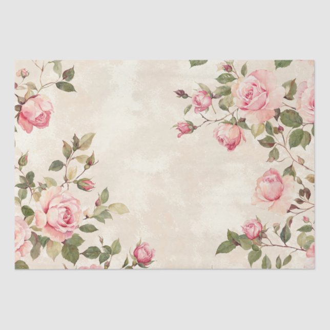 Vintage Rose Seidenpapier (Vorderseite)