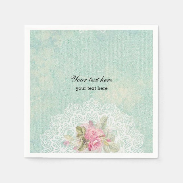 Vintage Rose Serviette (Vorderseite)