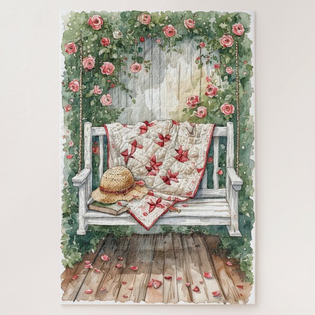 Vintage Rose Swing mit Quilcharme (Vertikal)