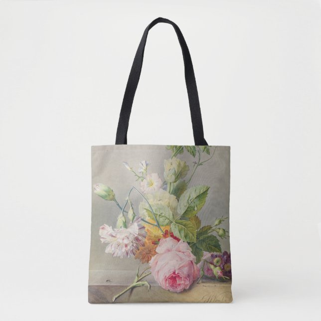 Vintage Rose Tote Tasche (Vorderseite)