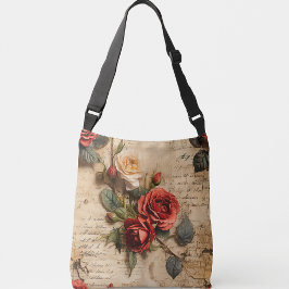 Vintage Rose Tragetaschen Mit Langen Trägern