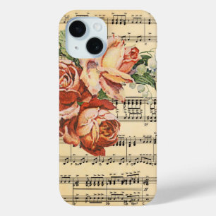 Vintage Rose Trio on Music Case-Mate iPhone Hülle