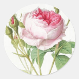 Vintage Rose umformen Runder Aufkleber