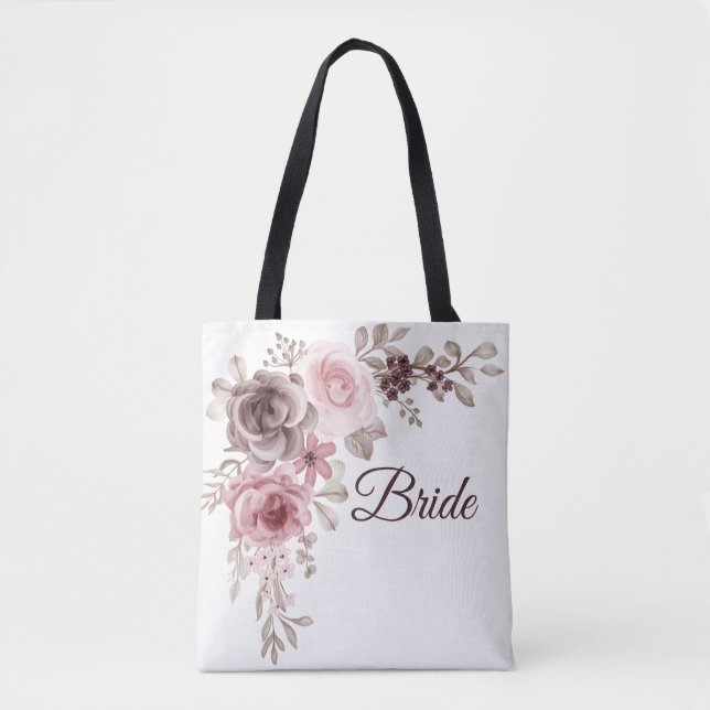 Vintage Rose und Blume Tasche (Vorderseite)
