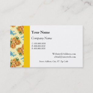 Vintage Rose und Blumenkarten Visitenkarte