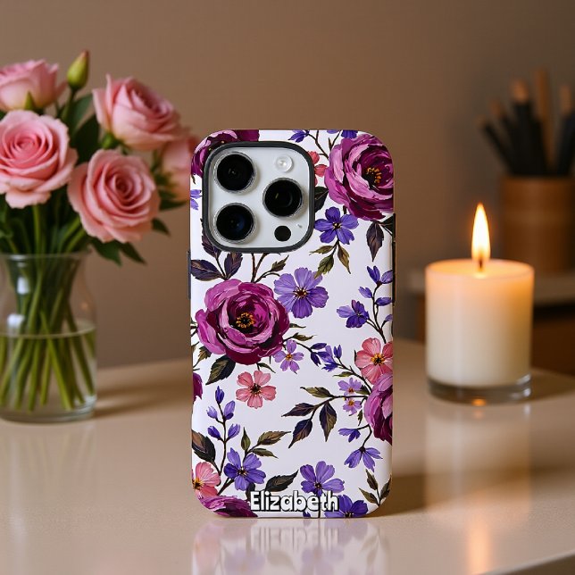 Vintage Rose und Fehlermuster iPhone 16 Pro Hülle (Von Creator hochgeladen)