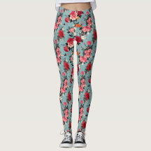 Vintage Rose und Florals auf blauem Hintergrund