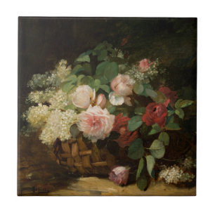 Vintage Rose und Lilac von Dominique Hubert Rozier Fliese