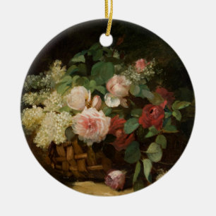 Vintage Rose und Lilac von Dominique Hubert Rozier Keramik Ornament