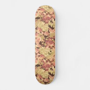 Vintage Rose und Medaillen Skateboard