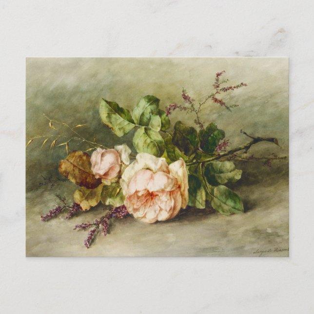 Vintage Rose von Margaretha Roosenboom Postkarte (Vorderseite)