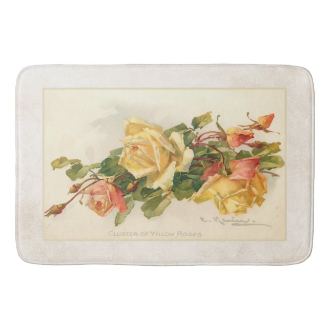 Vintage Rosen Badematte (Vorderseite)