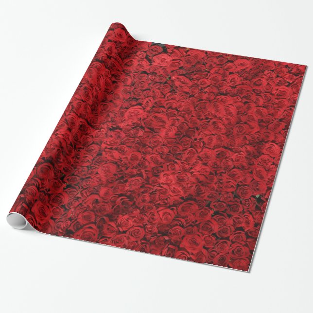 Vintage Rosen-Blumengeschenk-Verpackung Geschenkpapier (Ungerollt)
