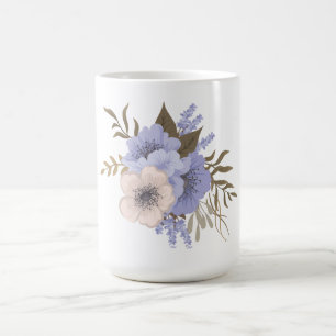 Vintage-Rosen-Blumenkunst Retro-botanische Blum Kaffeetasse
