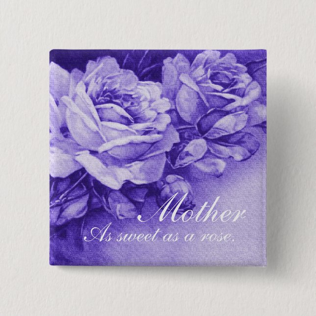 Vintage Rosen Button (Vorderseite)