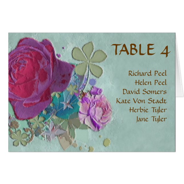 Vintage Rosen, die Tabellensitzplätze wedding sind (Vorderseite (Horizontal))