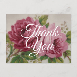 Vintage-Rosen-Eleganz-Postkarte Postkarte