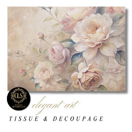 Vintage-Rosen-Ephemere-Decoupage Seidenpapier