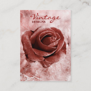 Vintage Rosen-Geschäfts-Karte Visitenkarte