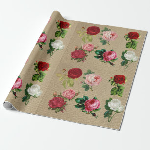 Vintage Rosen Geschenkpapier