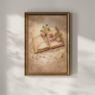 Vintage-Rosen-Journal  Poster