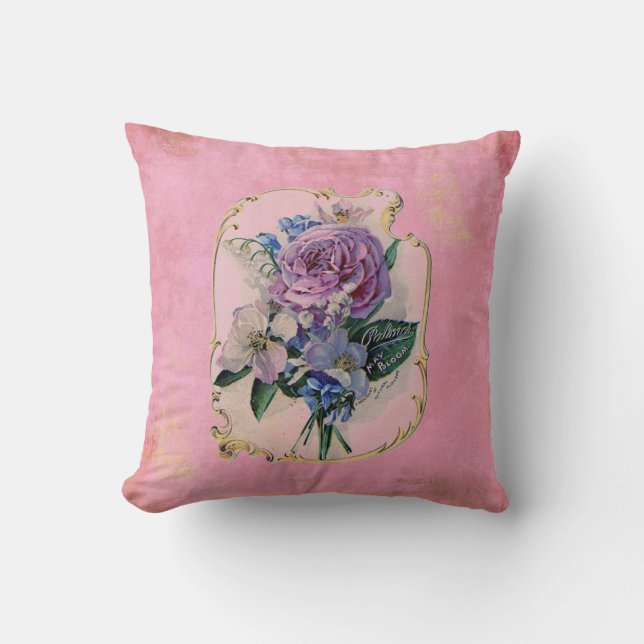 Vintage Rosen-Kissen Kissen (Vorderseite)