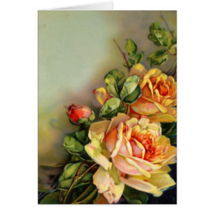 Vintage Rosen-leere Karte