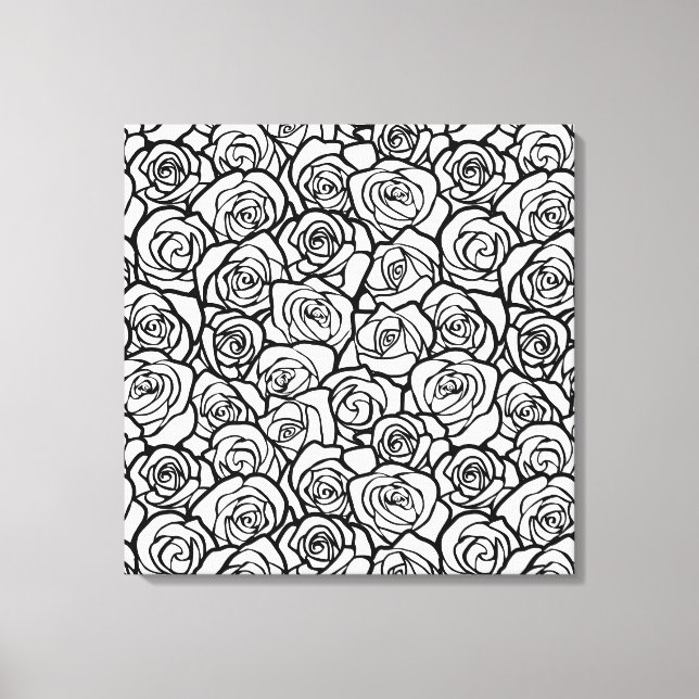 Vintage Rosen Leinwanddruck (Vorderseite)