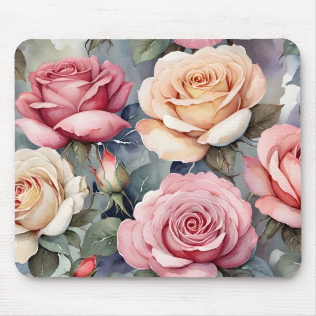 Vintage-Rosen Mousepad (Vorne)
