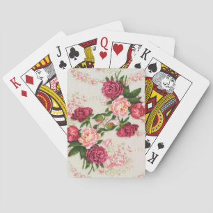 Vintage-Rosen-Spielkarten Spielkarten