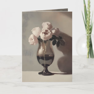 Vintage-Rosen-Stillleben-Wandkunst-Set – Elegant Karte
