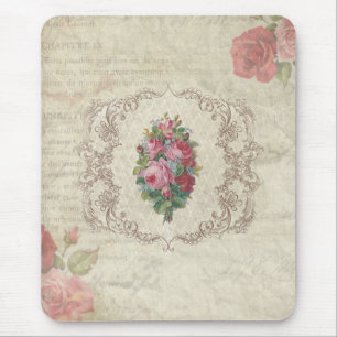 Vintage Rosen und Stich Mousepad