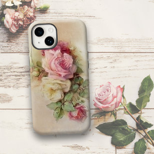 Vintage Rosen, weiß und rosa iPhone 8 Plus/7 Plus Hülle