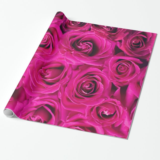 Vintage Rosenblume Geschenkpapier (Ungerollt)