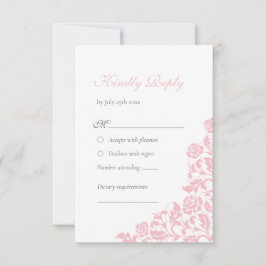 Vintage Rosenblütenhochzeit RSVP Karte