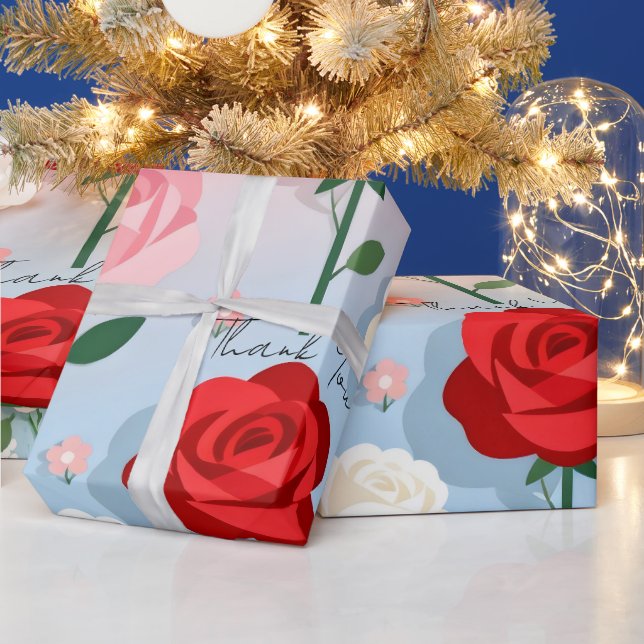 Vintage-Rosengarten - Geschenkpapier (Feiertage)
