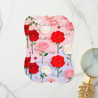 Vintage-Rosengarten - Geschenkpapier Dankeskarte