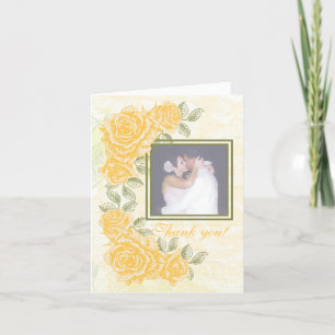 Vintage Rosenhochzeit Vielen Dank Dankeskarte
